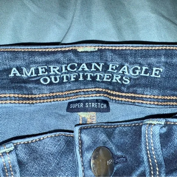 American Eagle Outfitters Dark Blue Flare Jeans - Picture 3 of 8